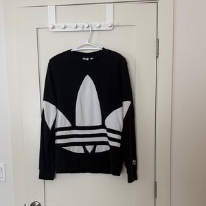 adidas Black & White Trefoil Graphic Crewneck